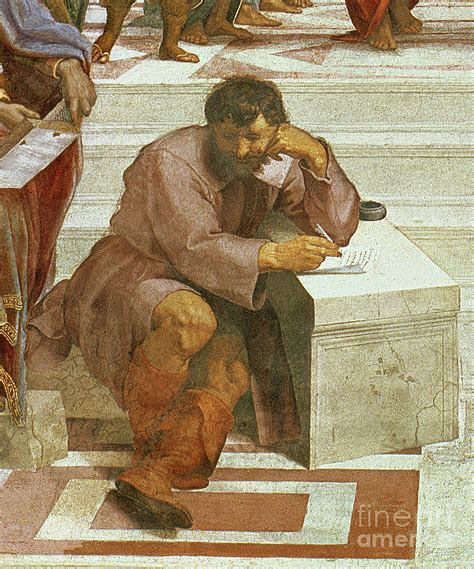 The School Of Athens, Detail Of The Figures On The Left Hand Side, 1510-11 Painting by Raphael ...