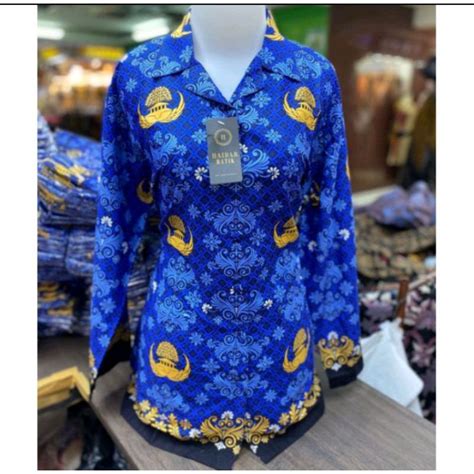 Jual Seragam Batik Korpri Terbaru Wanita/Korpri Terbaru 2022/Batik ...