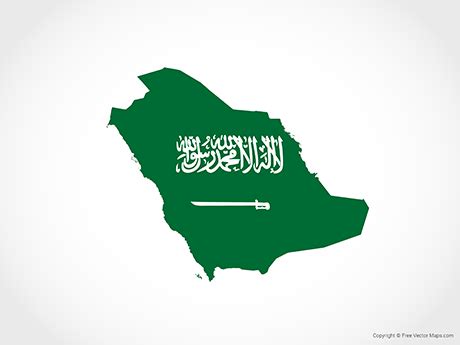 Saudi Arabia Flag Map - Ardisj Michelle