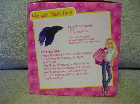 BRAND NEW BARBIE MERMAID BETTA FISH TANK W DECORATIVE LID/BACKGROUND | Betta fish tank, Betta ...