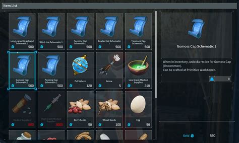 Palworld | Gumoss Cap Schematic - How To Get - GameWith