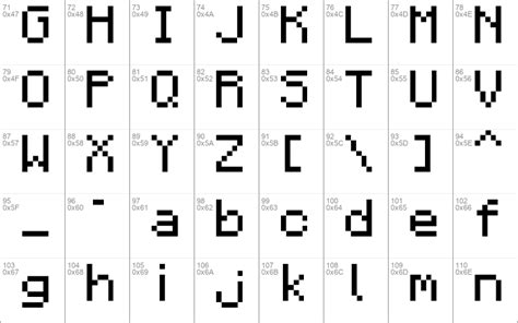 Minecraft Font Pixel Art