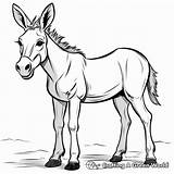 Donkey Coloring Pages  Free & Printable sketch template