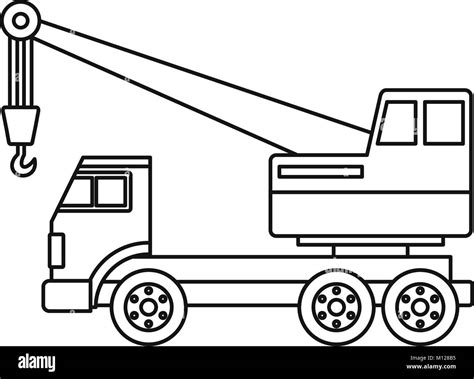 Truck crane icon outline Stock Vector Image & Art - Alamy