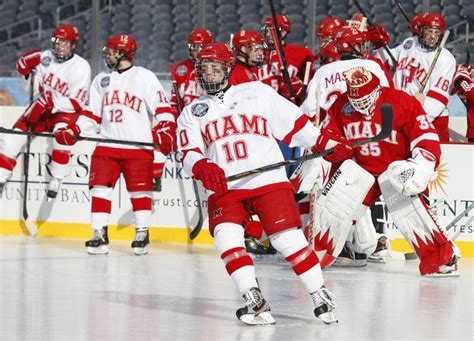 Miami Hockey Practices at Soldier Field