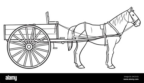 Horse Carriage Drawing