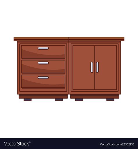 Kitchen wooden cabinet Royalty Free Vector Image