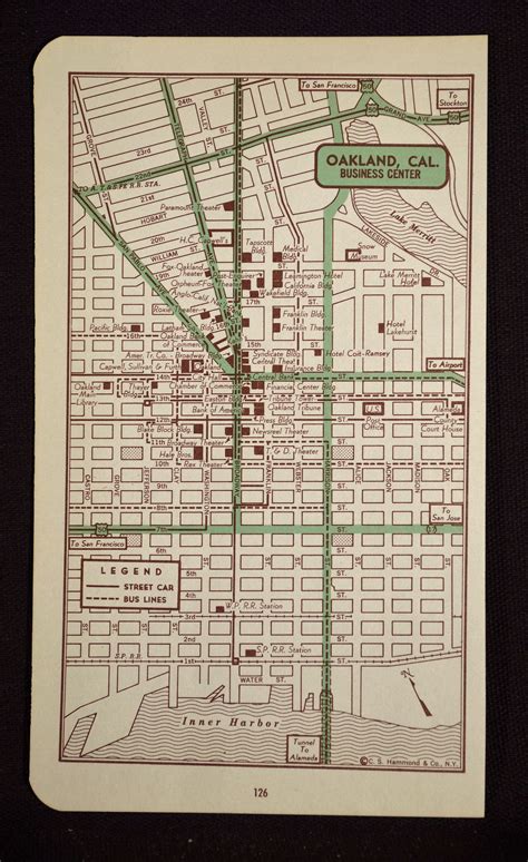 Oakland Map of Oakland Street Map Wall Decor Art City | Etsy | Oakland ...