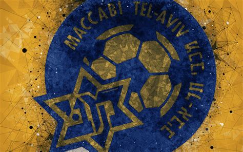 Download wallpapers Maccabi Tel Aviv FC, 4k, creative logo, geometric ...