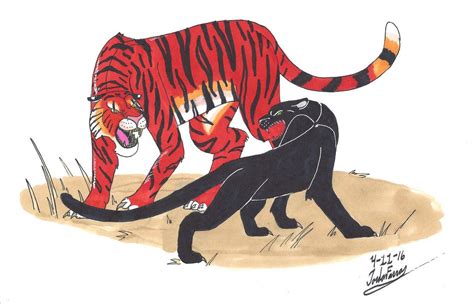 Shere Khan vs Bagheera by clinclang.deviantart.com on @DeviantArt ...