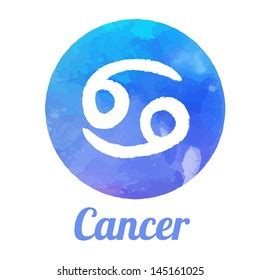 Watercolor Zodiac Set Cancer Vector Sign Stock Vector (Royalty Free) 145161025 | Shutterstock