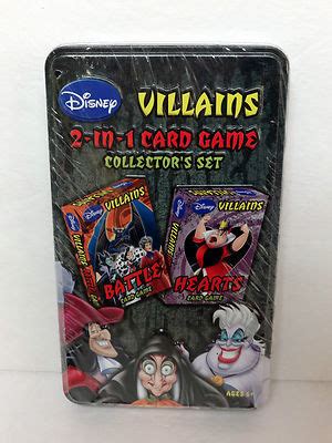 RARE Disney Villains 2-in-1 Card Game Collectors Set Tin~ NEW/ Sealed | #470478865