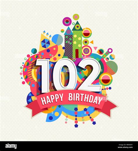 102nd birthday Stock Vector Images - Alamy