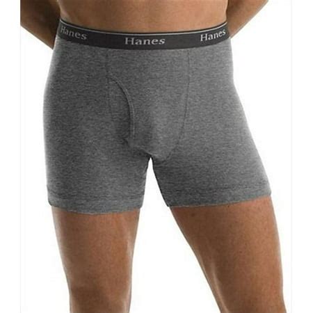 Hanes Classics Men`s TAGLESS No Ride Up Boxer Briefs, XL, Black/Grey | Walmart Canada