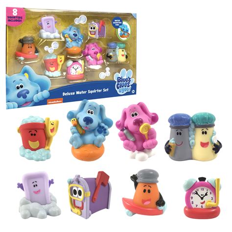 Blue’s Clues & You! Deluxe Bath Toy Set, Includes Blue, Magenta, Slippery Soap, Shovel & Pail ...