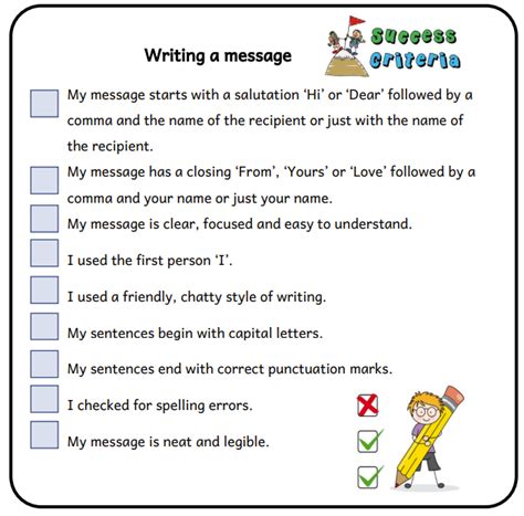 Writing a message pupil SC