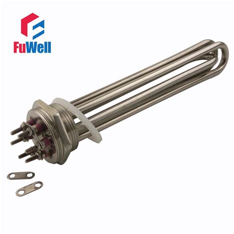 304 Stainless Steel 220V 6KW Heating Element U Shaped DN40 Electric Heating Tube Heater for ...