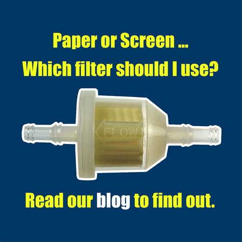 Screen vs. Paper Fuel Filters for Small Engines | ISM