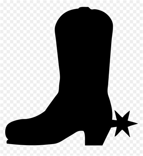 Cowboy Boot Silhouette Png - Silhouette Cowboy Boots Clipart, Transparent Png - vhv