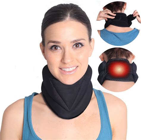 Amazon.com: Heated Neck Brace for Neck Pain and Support, Cervical Collar with Large Neck Heating ...