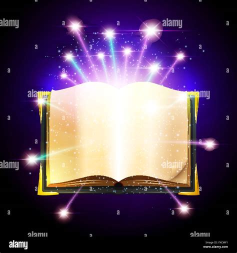 Magic Book Illustration Stock Vector Image & Art - Alamy