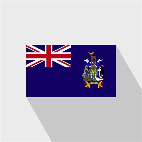 South Georgia flag Long Shadow design vector 14209782 Vector Art at Vecteezy