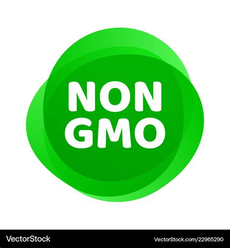 Non gmo icon green gmo free logo sign Royalty Free Vector