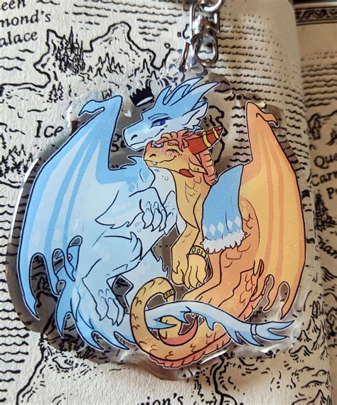 Queen Glacier and Princess Blaze Wings of Fire WOF Acrylic Charm - Etsy