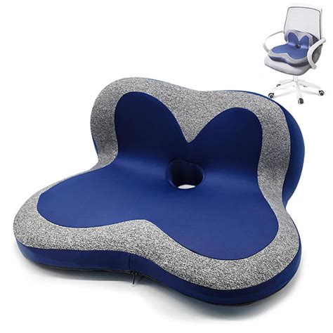 Memory Foam Seat Cushion - Chair Pillow for Sciatica, Coccyx, Back ...