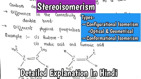 Stereoisomerism |Types- Configurational Isomerism (Optical ...