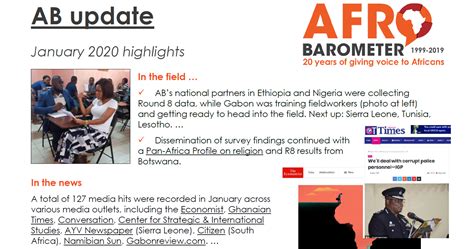 Afrobarometer January 2020 – Afrobarometer