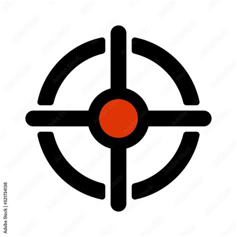 Symbol of crosshair in infographics style. Vector illustration Stock Vector | Adobe Stock