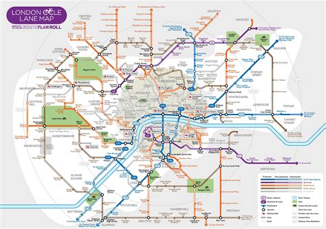 London cycle routes map - London cycle superhighway map (England)