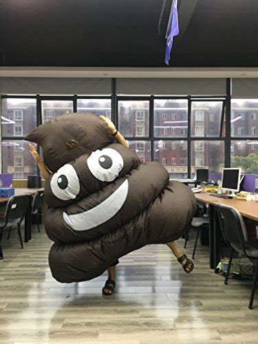 DREAMOWL Inflatable Giant Poop Emoji Costume for Adult Kids Halloween Party Game - Buy Online in ...