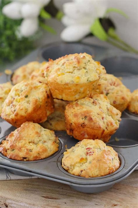 Savoury Muffins Recipe | Ham, Corn & Cheese - Bake Play Smile