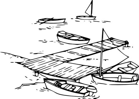 Boat Dock Coloring Pages Sketch Coloring Page