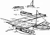 Boat Dock Coloring Pages Sketch Page sketch template