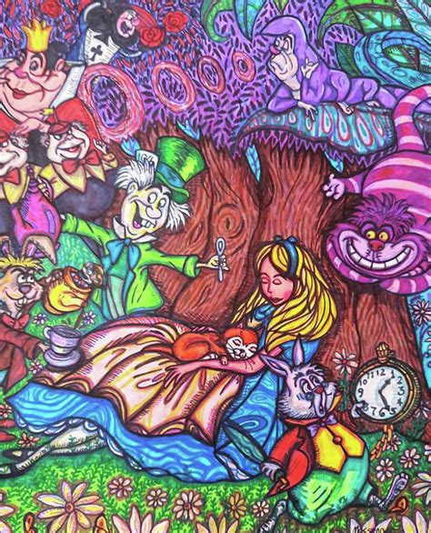 Alice In Wonderland Drawing by Janine Messenger - Pixels