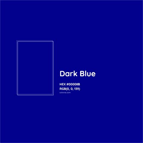 Dark Blue Complementary or Opposite Color Name and Code (#00008B) - colorxs.com