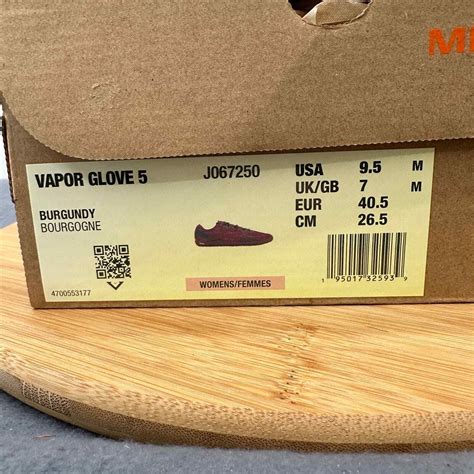 MERRELL Vapor Glove 5 Burgundy Barefoot Athletic Shoe… - Gem