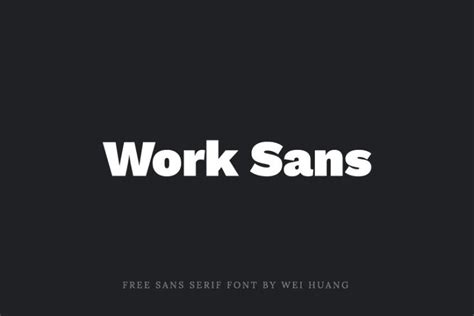 Work Sans Font Family - Dafont Free