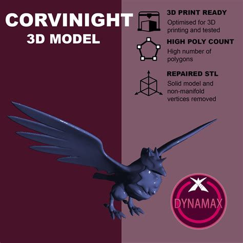 Pokemon - Corviknight Gigantamax 3D model 3D printable | CGTrader