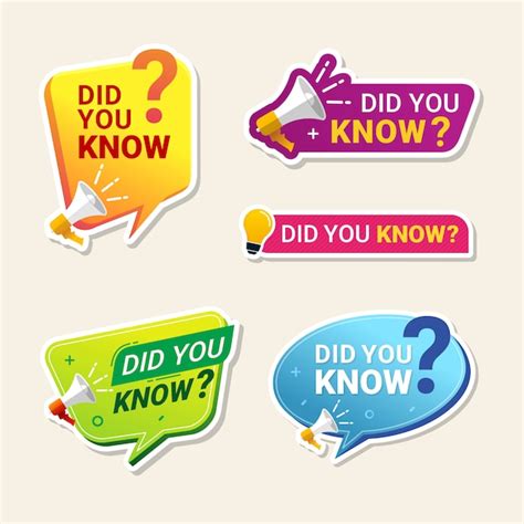 Premium Vector | Did you know label banner sticker with speech bubble