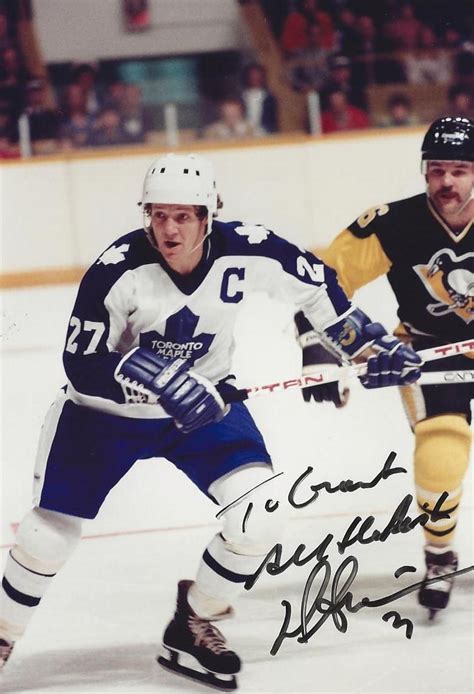 Darryl Sittler (signed photo) | Nhl hockey, Toronto maple leafs, Hockey