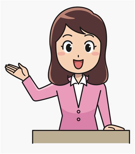 Transparent Woman At Desk Clipart - Female School Teacher Teacher ...