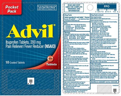 ADVIL (tablet, coated) Wyeth Consumer Healthcare LLC