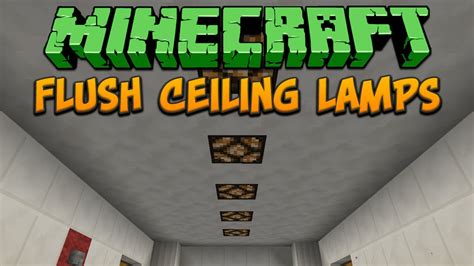 Minecraft: Flush Ceiling Lamps Tutorial - YouTube