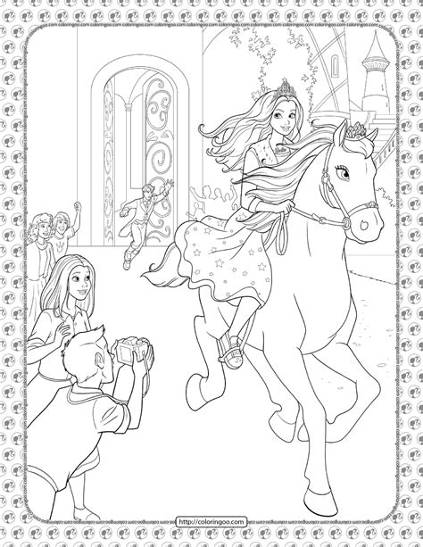 Barbie Princess Adventure Coloring Pages 28