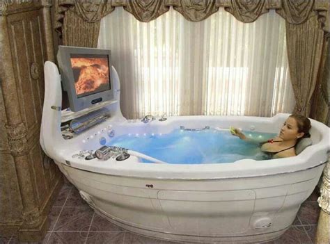 Jacuzzi bath with lights and tv!!! | Stuff for the home | Pinterest ...