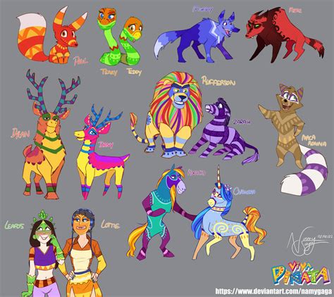 My Viva Pinata's AU - Main characters by NamyG on DeviantArt